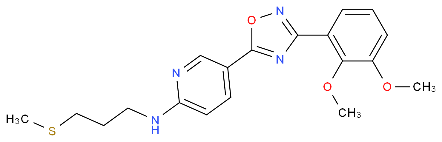 5-[3-(2,3-dimethoxyphenyl)-1,2,4-oxadiazol-5-yl]-N-[3-(methylthio)propyl]-2-pyridinamine_Molecular_structure_CAS_)