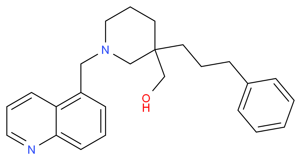 [3-(3-phenylpropyl)-1-(5-quinolinylmethyl)-3-piperidinyl]methanol_Molecular_structure_CAS_)