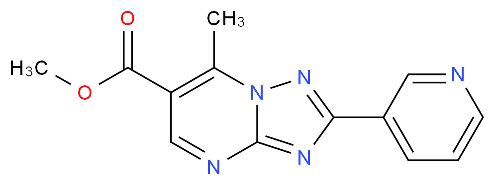 methyl 7-methyl-2-(pyridin-3-yl)-[1,2,4]triazolo[1,5-a]pyrimidine-6-carboxylate_Molecular_structure_CAS_)