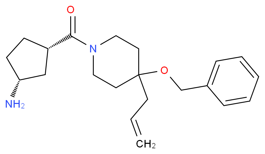 ((1R*,3S*)-3-{[4-allyl-4-(benzyloxy)-1-piperidinyl]carbonyl}cyclopentyl)amine_Molecular_structure_CAS_)