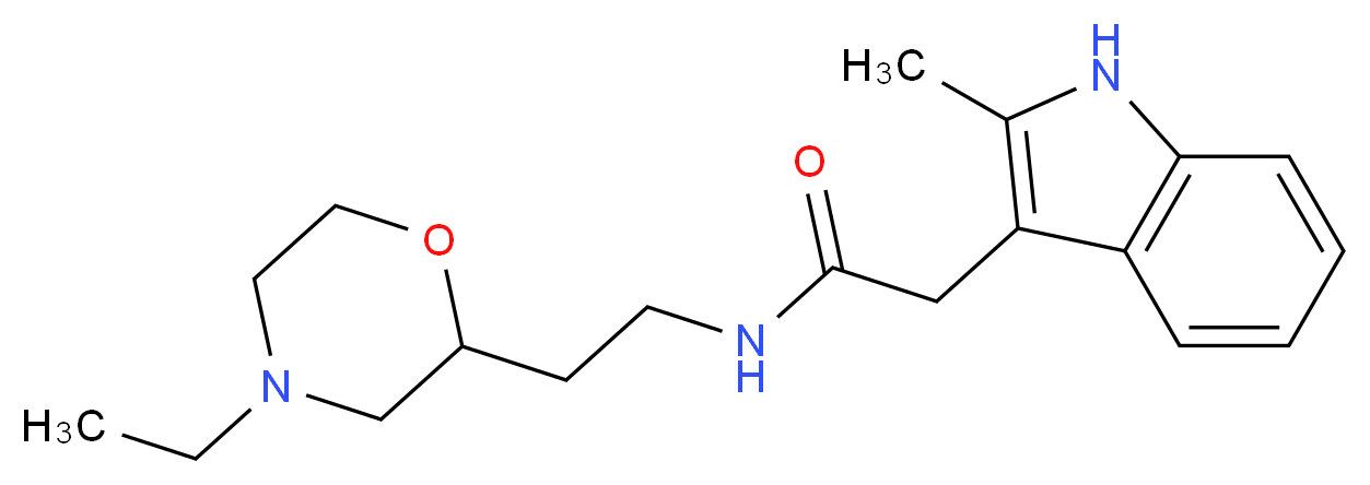 N-[2-(4-ethylmorpholin-2-yl)ethyl]-2-(2-methyl-1H-indol-3-yl)acetamide_Molecular_structure_CAS_)