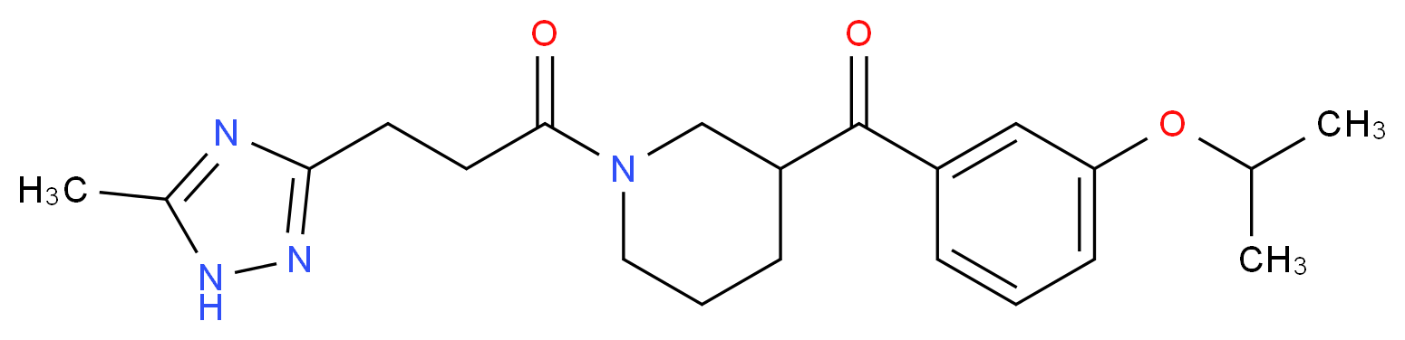 (3-isopropoxyphenyl){1-[3-(5-methyl-1H-1,2,4-triazol-3-yl)propanoyl]piperidin-3-yl}methanone_Molecular_structure_CAS_)