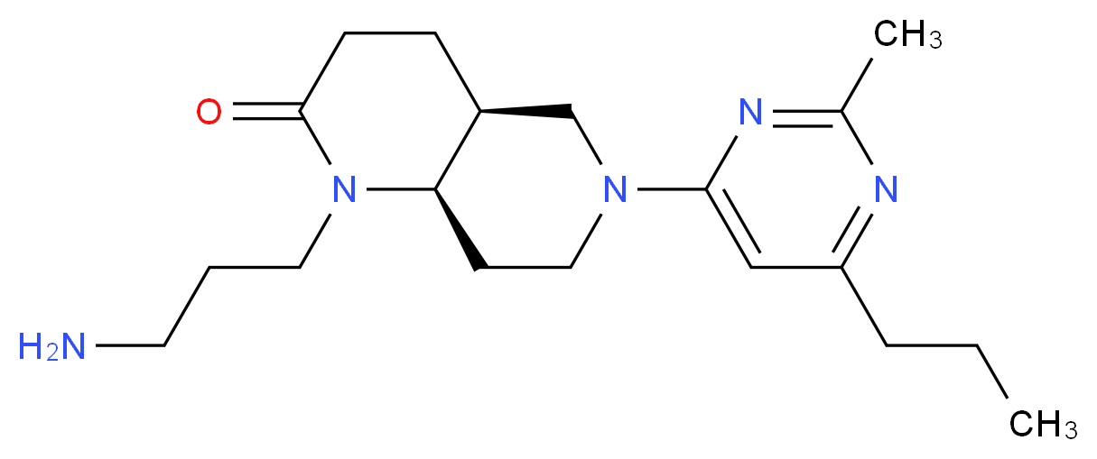 (4aS*,8aR*)-1-(3-aminopropyl)-6-(2-methyl-6-propylpyrimidin-4-yl)octahydro-1,6-naphthyridin-2(1H)-one_Molecular_structure_CAS_)