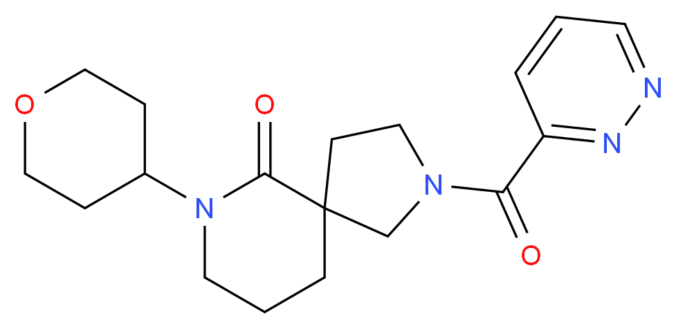 2-(3-pyridazinylcarbonyl)-7-(tetrahydro-2H-pyran-4-yl)-2,7-diazaspiro[4.5]decan-6-one_Molecular_structure_CAS_)