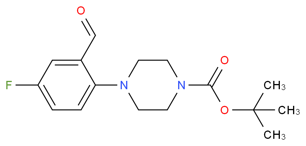 2-(4-Boc-piperazino-1-yl)-5-fluorobenzaldehyde_Molecular_structure_CAS_697305-53-6)