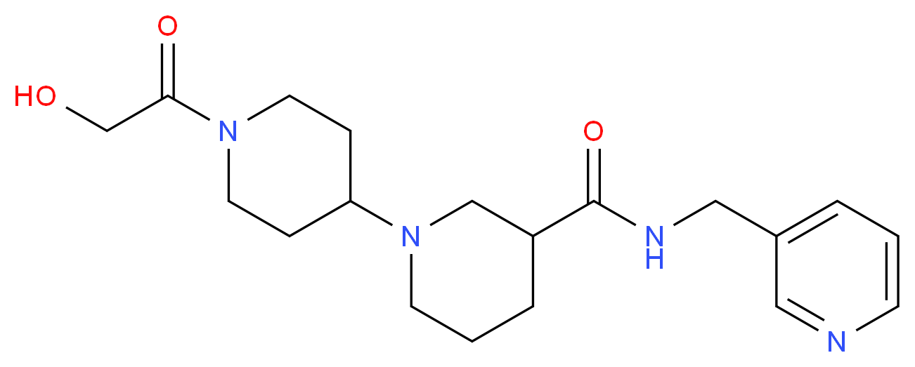 1'-glycoloyl-N-(pyridin-3-ylmethyl)-1,4'-bipiperidine-3-carboxamide_Molecular_structure_CAS_)