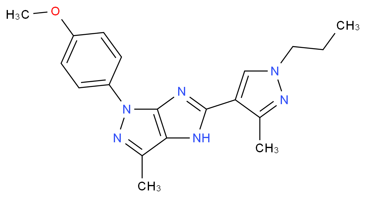 1-(4-methoxyphenyl)-3-methyl-5-(3-methyl-1-propyl-1H-pyrazol-4-yl)-1,4-dihydroimidazo[4,5-c]pyrazole_Molecular_structure_CAS_)