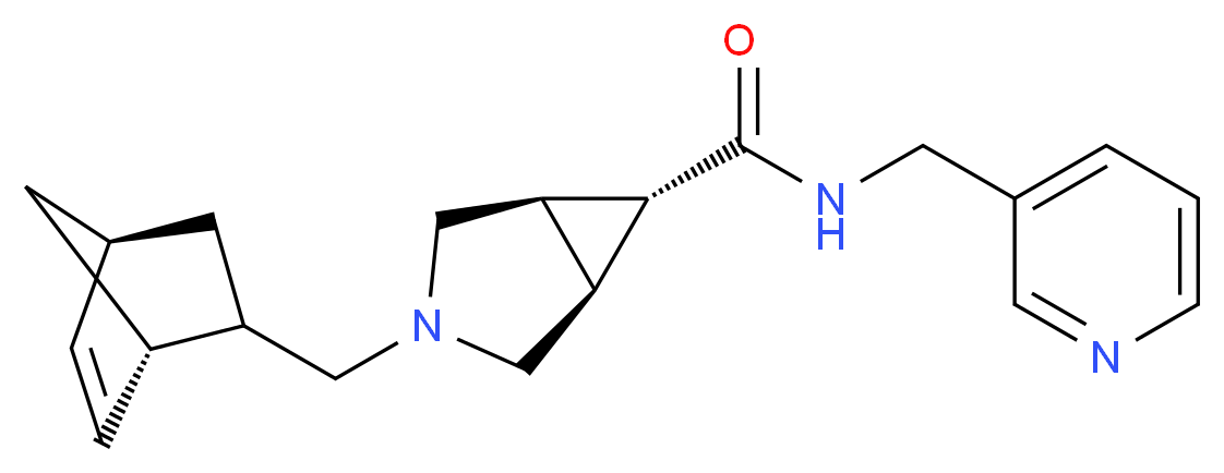 (1R*,5S*,6S*)-3-[(1S*,4S*)-bicyclo[2.2.1]hept-5-en-2-ylmethyl]-N-(pyridin-3-ylmethyl)-3-azabicyclo[3.1.0]hexane-6-carboxamide_Molecular_structure_CAS_)