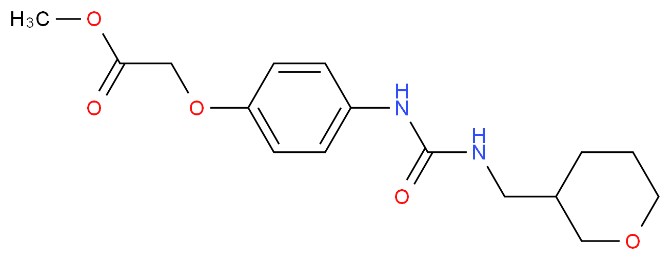 methyl [4-({[(tetrahydro-2H-pyran-3-ylmethyl)amino]carbonyl}amino)phenoxy]acetate_Molecular_structure_CAS_)
