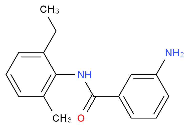 3-Amino-N-(2-ethyl-6-methylphenyl)benzamide_Molecular_structure_CAS_)
