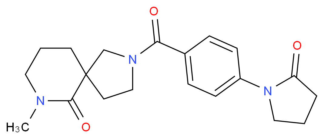 7-methyl-2-[4-(2-oxo-1-pyrrolidinyl)benzoyl]-2,7-diazaspiro[4.5]decan-6-one_Molecular_structure_CAS_)