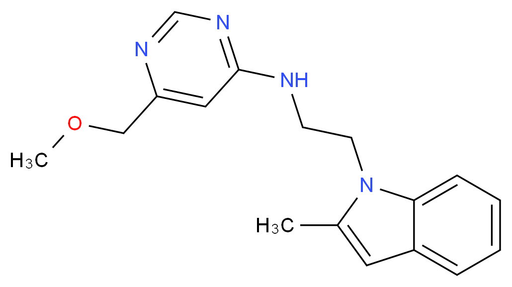 6-(methoxymethyl)-N-[2-(2-methyl-1H-indol-1-yl)ethyl]pyrimidin-4-amine_Molecular_structure_CAS_)