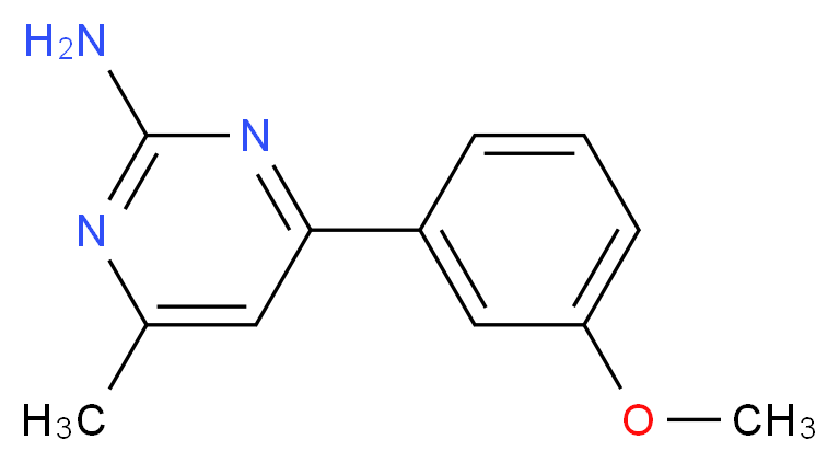 4-(3-methoxyphenyl)-6-methyl-2-pyrimidinamine_Molecular_structure_CAS_)