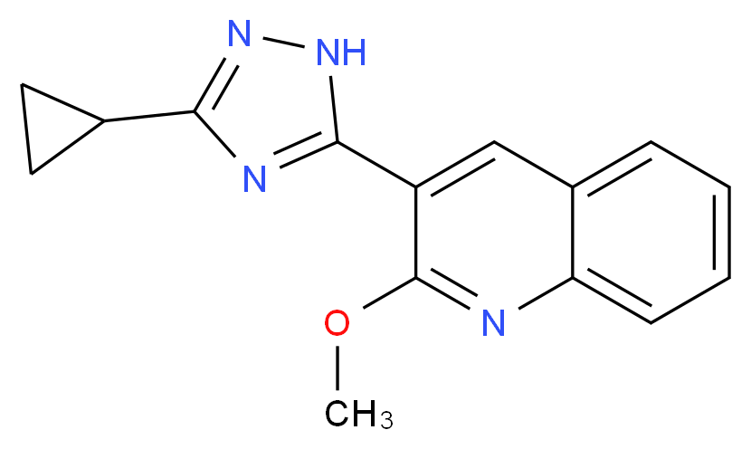 3-(3-cyclopropyl-1H-1,2,4-triazol-5-yl)-2-methoxyquinoline_Molecular_structure_CAS_)