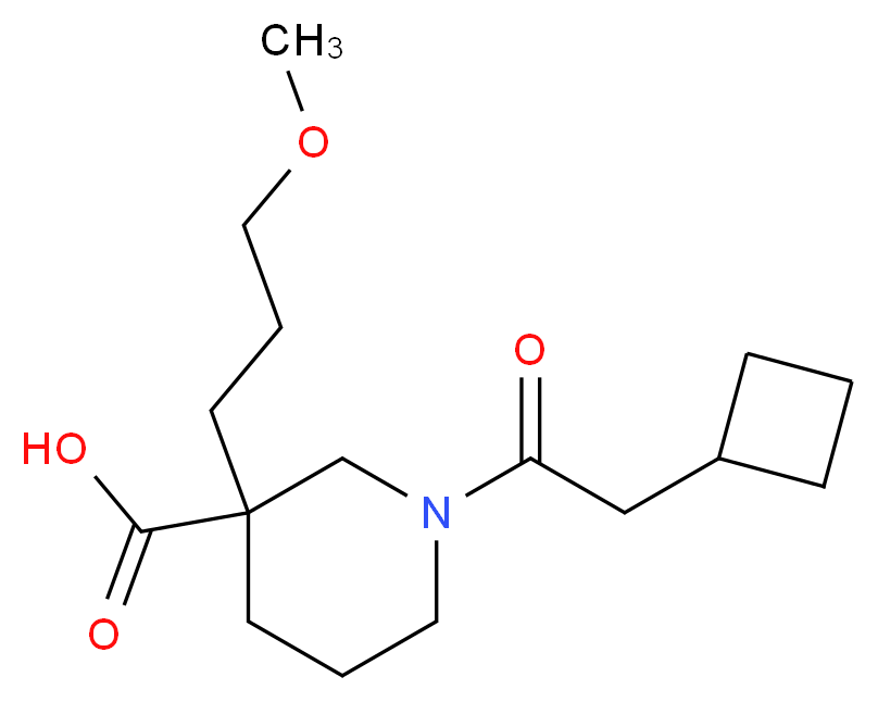 1-(cyclobutylacetyl)-3-(3-methoxypropyl)-3-piperidinecarboxylic acid_Molecular_structure_CAS_)