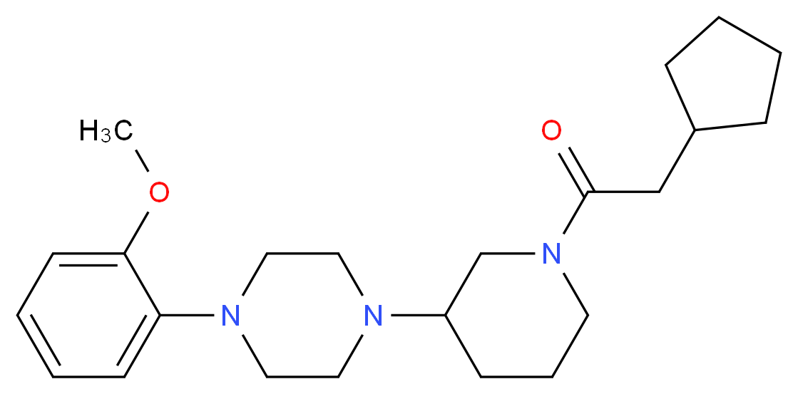 1-[1-(cyclopentylacetyl)-3-piperidinyl]-4-(2-methoxyphenyl)piperazine_Molecular_structure_CAS_)