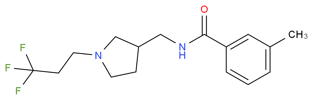 3-methyl-N-{[1-(3,3,3-trifluoropropyl)pyrrolidin-3-yl]methyl}benzamide_Molecular_structure_CAS_)