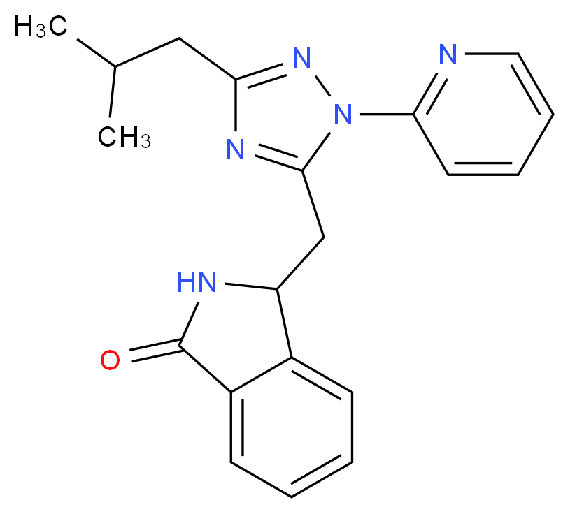 3-[(3-isobutyl-1-pyridin-2-yl-1H-1,2,4-triazol-5-yl)methyl]isoindolin-1-one_Molecular_structure_CAS_)