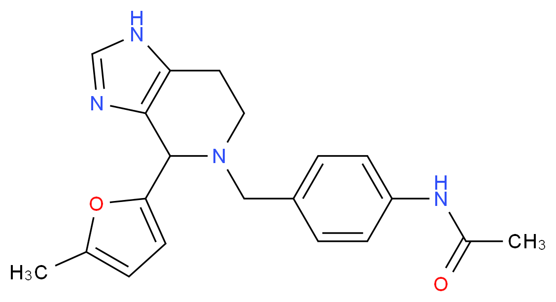 N-(4-{[4-(5-methyl-2-furyl)-1,4,6,7-tetrahydro-5H-imidazo[4,5-c]pyridin-5-yl]methyl}phenyl)acetamide_Molecular_structure_CAS_)