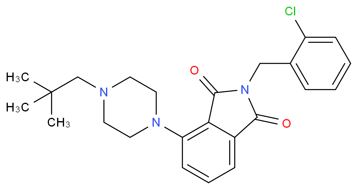 2-(2-chlorobenzyl)-4-[4-(2,2-dimethylpropyl)-1-piperazinyl]-1H-isoindole-1,3(2H)-dione_Molecular_structure_CAS_)