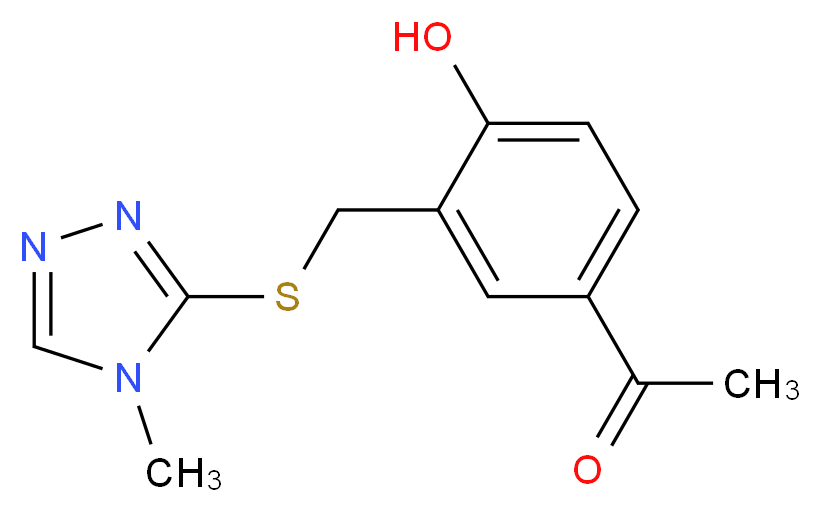 1-(4-hydroxy-3-{[(4-methyl-4H-1,2,4-triazol-3-yl)thio]methyl}phenyl)ethanone_Molecular_structure_CAS_)