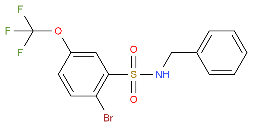 N-Benzyl-2-bromo-5-(trifluoromethoxy)benzenesulphonamide_Molecular_structure_CAS_)