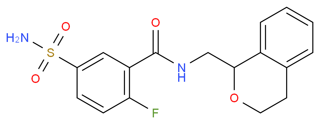 5-(aminosulfonyl)-N-(3,4-dihydro-1H-isochromen-1-ylmethyl)-2-fluorobenzamide_Molecular_structure_CAS_)