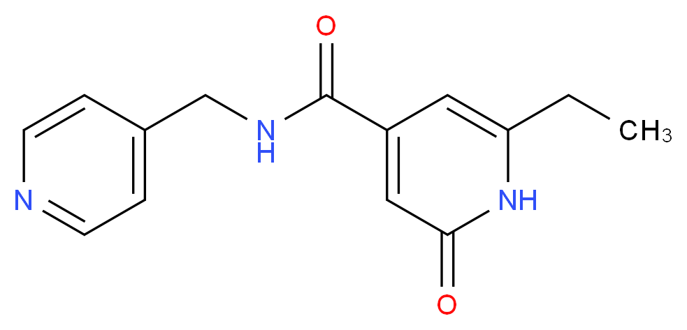 6-ethyl-2-oxo-N-(pyridin-4-ylmethyl)-1,2-dihydropyridine-4-carboxamide_Molecular_structure_CAS_)