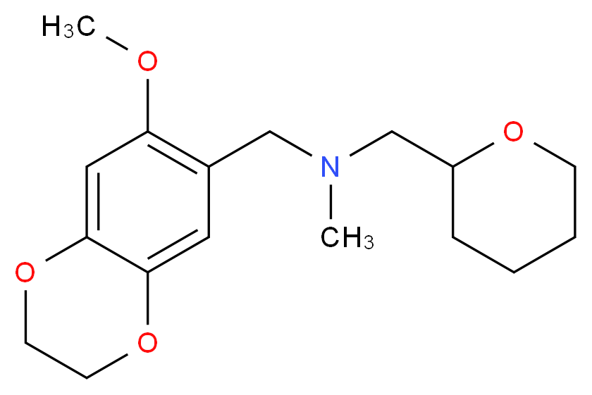 1-(7-methoxy-2,3-dihydro-1,4-benzodioxin-6-yl)-N-methyl-N-(tetrahydro-2H-pyran-2-ylmethyl)methanamine_Molecular_structure_CAS_)