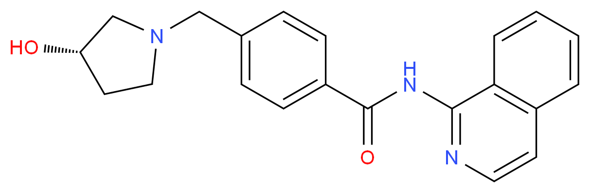 4-{[(3S)-3-hydroxypyrrolidin-1-yl]methyl}-N-isoquinolin-1-ylbenzamide_Molecular_structure_CAS_)