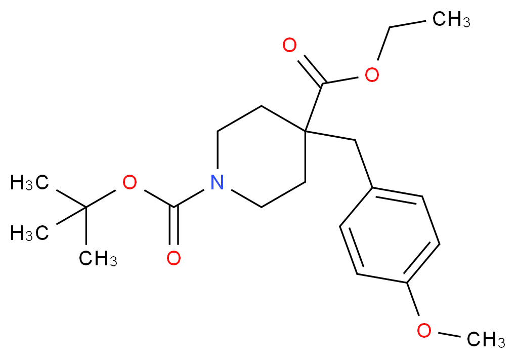 Ethyl N-Boc-4-(4-methoxybenzyl)piperidine-4-carboxylate_Molecular_structure_CAS_932710-58-2)