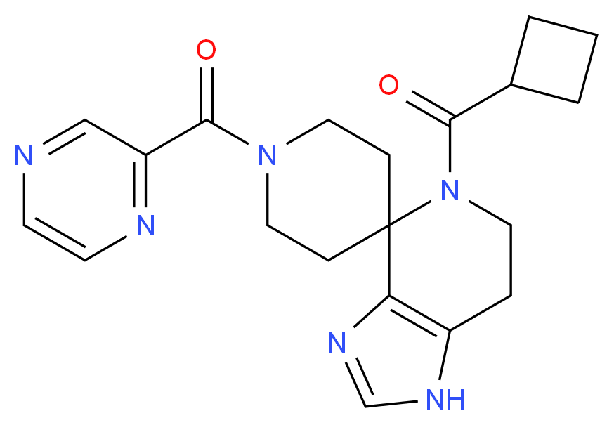 5-(cyclobutylcarbonyl)-1'-(pyrazin-2-ylcarbonyl)-1,5,6,7-tetrahydrospiro[imidazo[4,5-c]pyridine-4,4'-piperidine]_Molecular_structure_CAS_)