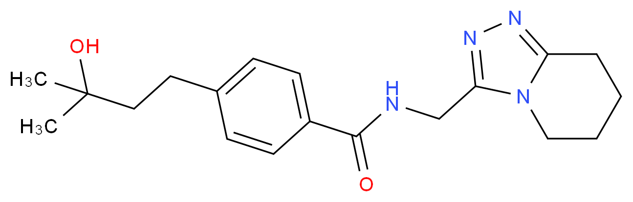 4-(3-hydroxy-3-methylbutyl)-N-(5,6,7,8-tetrahydro[1,2,4]triazolo[4,3-a]pyridin-3-ylmethyl)benzamide_Molecular_structure_CAS_)