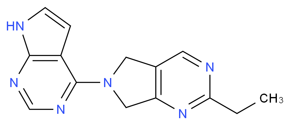 2-ethyl-6-(7H-pyrrolo[2,3-d]pyrimidin-4-yl)-6,7-dihydro-5H-pyrrolo[3,4-d]pyrimidine_Molecular_structure_CAS_)