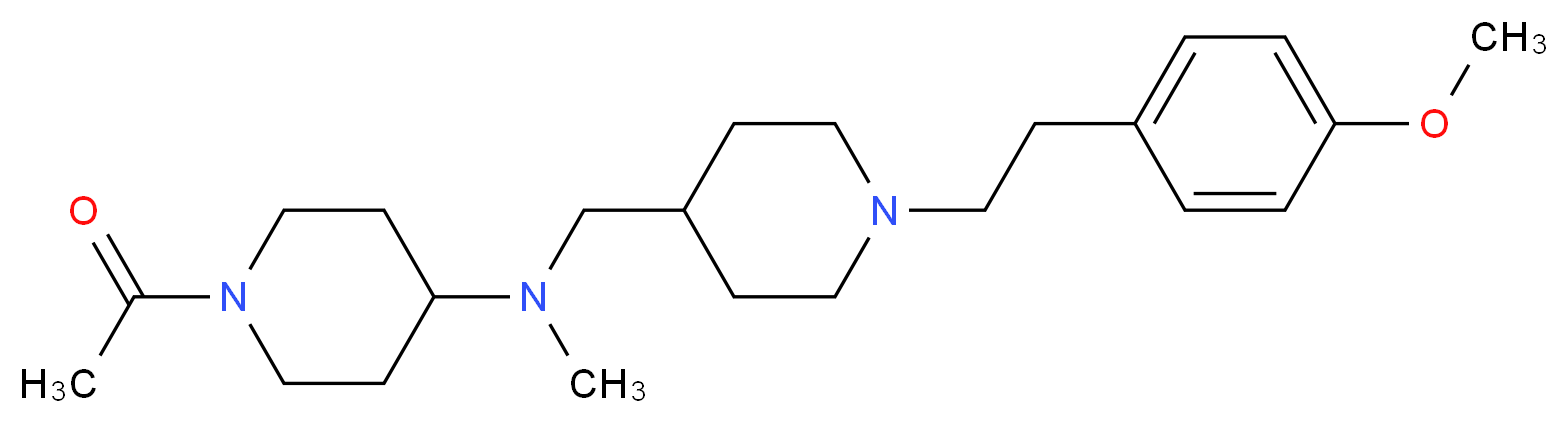 1-acetyl-N-({1-[2-(4-methoxyphenyl)ethyl]-4-piperidinyl}methyl)-N-methyl-4-piperidinamine_Molecular_structure_CAS_)