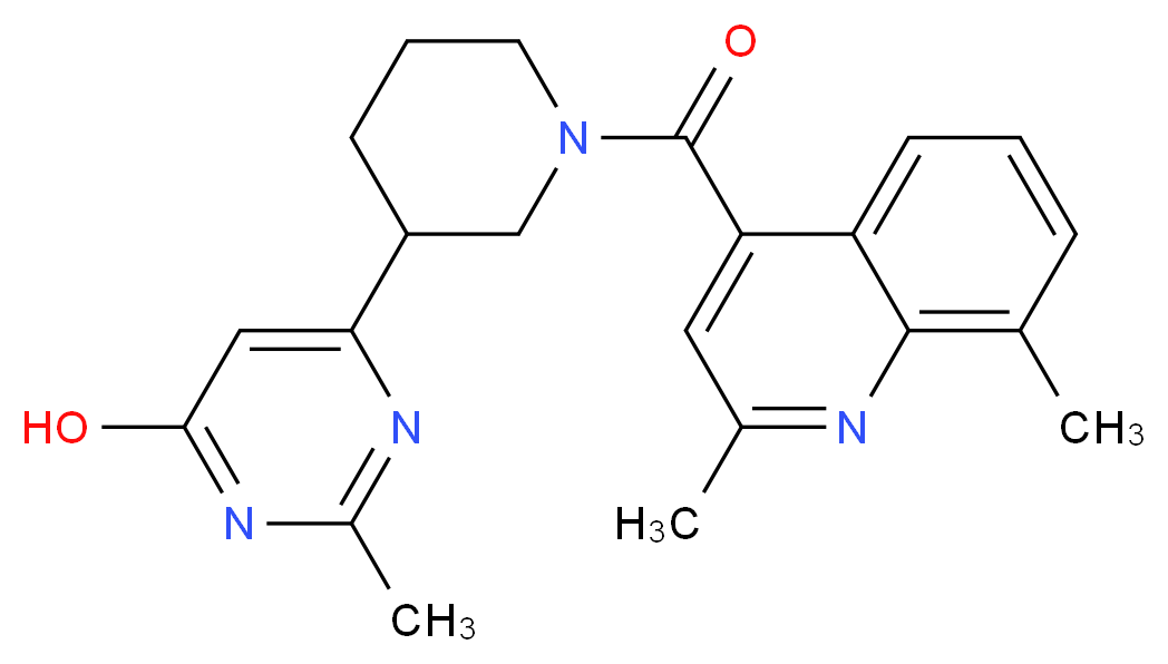 6-{1-[(2,8-dimethyl-4-quinolinyl)carbonyl]-3-piperidinyl}-2-methyl-4-pyrimidinol_Molecular_structure_CAS_)