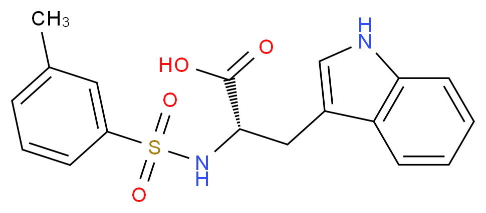 (2S)-3-(1H-indol-3-yl)-2-{[(3-methylphenyl)sulfonyl]amino}propanoic acid_Molecular_structure_CAS_)
