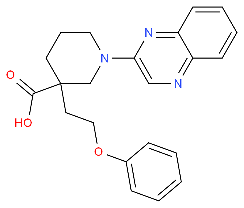 3-(2-phenoxyethyl)-1-quinoxalin-2-ylpiperidine-3-carboxylic acid_Molecular_structure_CAS_)