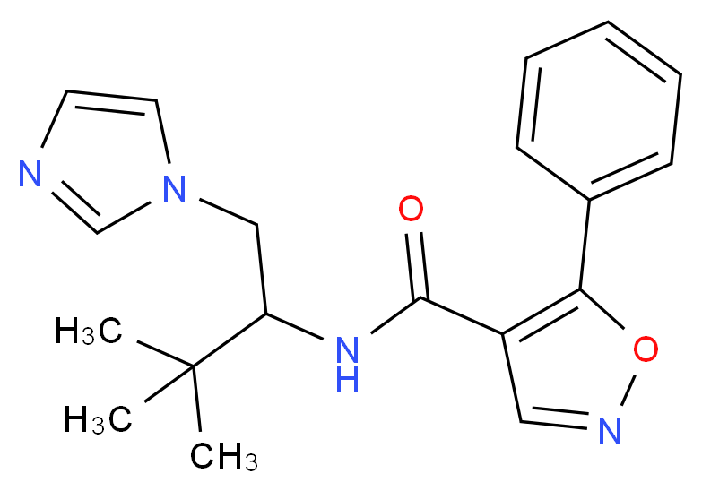 N-[1-(1H-imidazol-1-ylmethyl)-2,2-dimethylpropyl]-5-phenylisoxazole-4-carboxamide_Molecular_structure_CAS_)