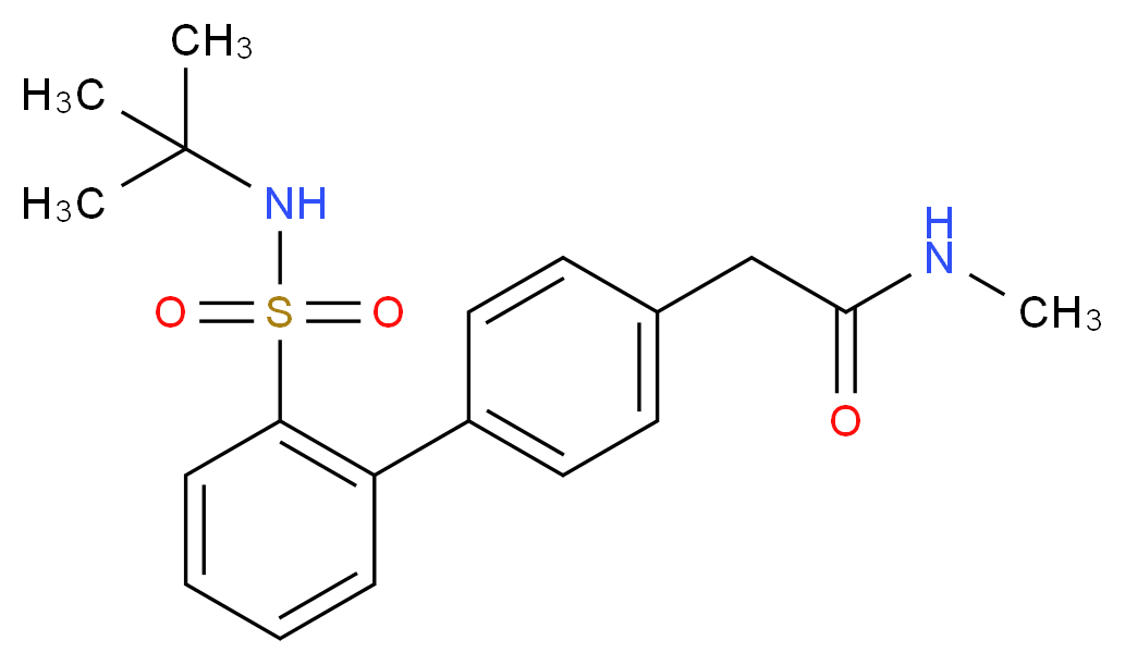 2-{2'-[(tert-butylamino)sulfonyl]biphenyl-4-yl}-N-methylacetamide_Molecular_structure_CAS_)