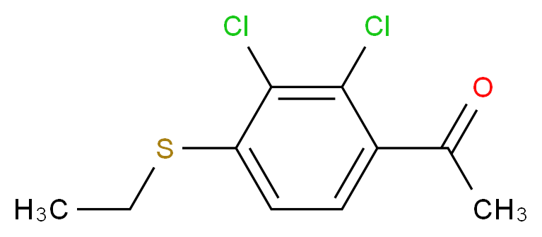 1-[2,3-Dichloro-4-(ethylsulfanyl)phenyl]-1-ethanone_Molecular_structure_CAS_105917-69-9)