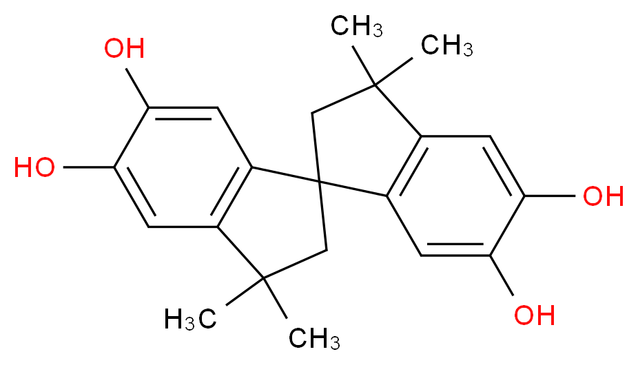 3,3,3′,3′-Tetramethyl-1,1′-spirobiindane-5,5′,6,6′-tetraol_Molecular_structure_CAS_77-08-7)