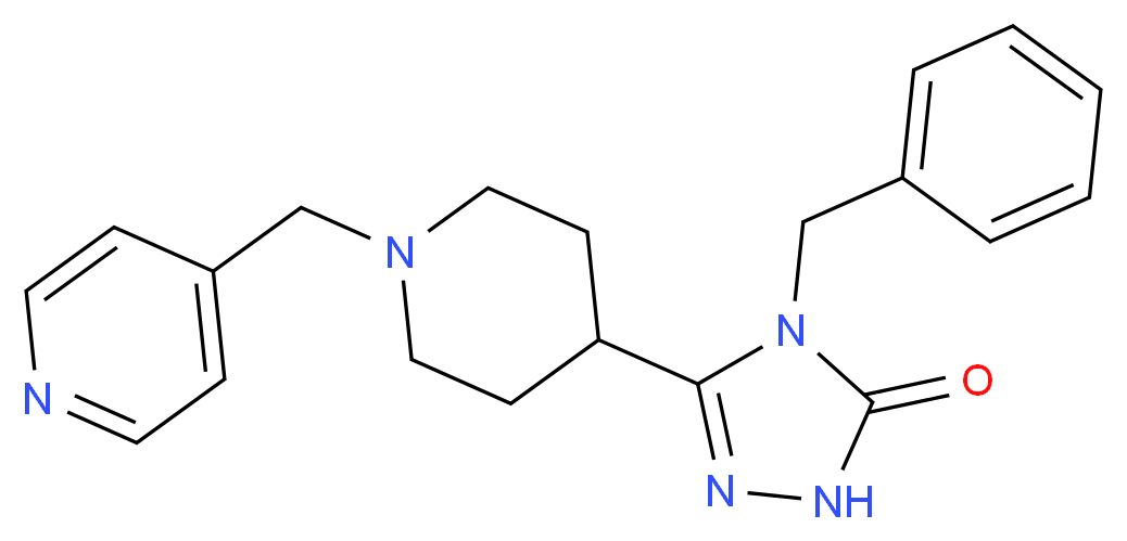 4-benzyl-5-[1-(4-pyridinylmethyl)-4-piperidinyl]-2,4-dihydro-3H-1,2,4-triazol-3-one_Molecular_structure_CAS_)