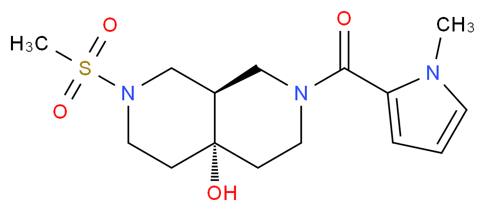 (4aR*,8aR*)-2-[(1-methyl-1H-pyrrol-2-yl)carbonyl]-7-(methylsulfonyl)octahydro-2,7-naphthyridin-4a(2H)-ol_Molecular_structure_CAS_)