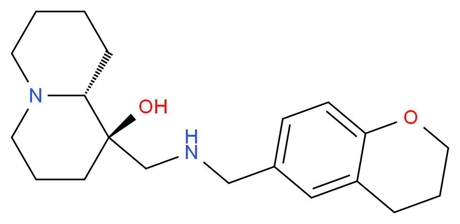(1R,9aR)-1-{[(3,4-dihydro-2H-chromen-6-ylmethyl)amino]methyl}octahydro-2H-quinolizin-1-ol_Molecular_structure_CAS_)
