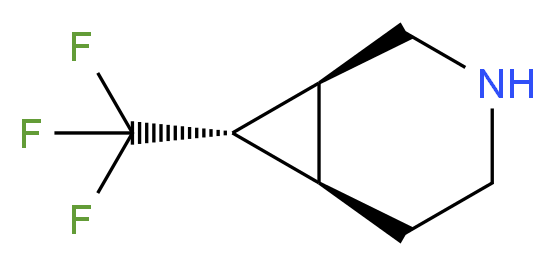 trans-7-(trifluoromethyl)-3-azabicyclo[4.1.0]heptane_Molecular_structure_CAS_)