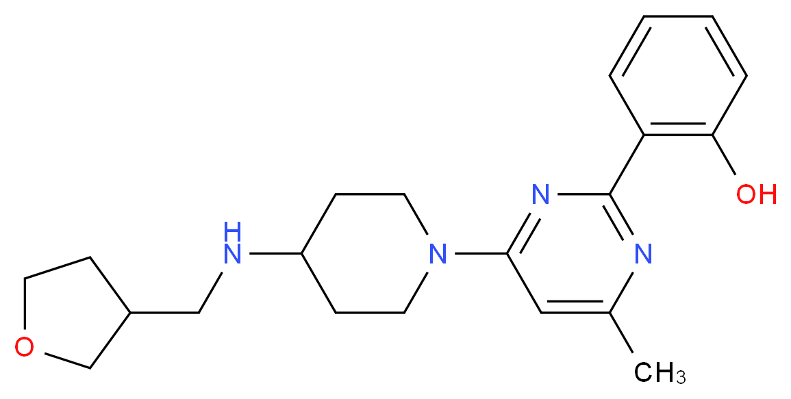 2-(4-methyl-6-{4-[(tetrahydrofuran-3-ylmethyl)amino]piperidin-1-yl}pyrimidin-2-yl)phenol_Molecular_structure_CAS_)