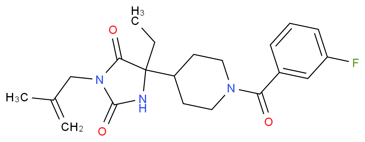 5-ethyl-5-[1-(3-fluorobenzoyl)-4-piperidinyl]-3-(2-methyl-2-propen-1-yl)-2,4-imidazolidinedione_Molecular_structure_CAS_)