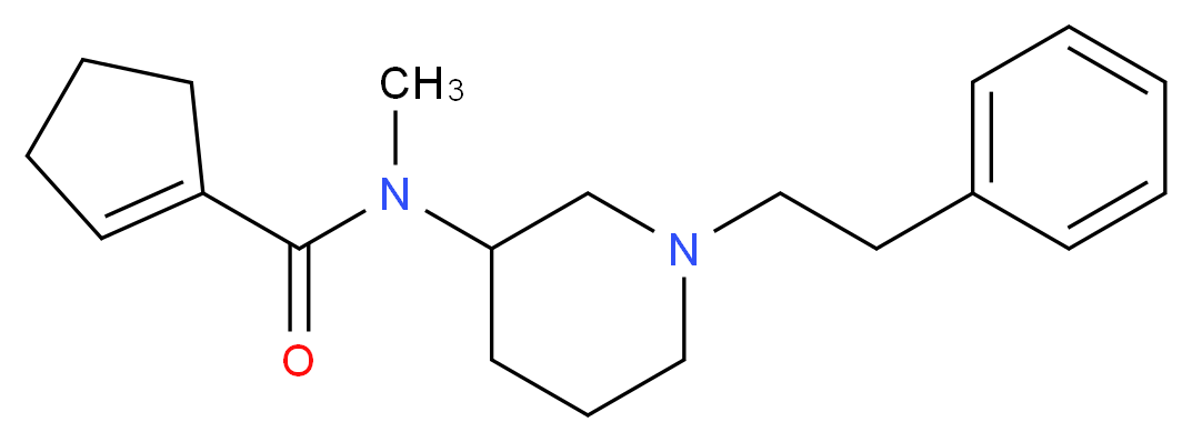 N-methyl-N-[1-(2-phenylethyl)-3-piperidinyl]-1-cyclopentene-1-carboxamide_Molecular_structure_CAS_)
