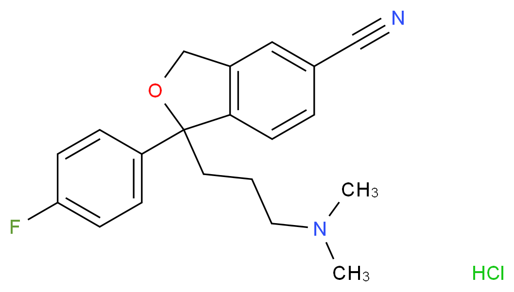 1-[3-(dimethylamino)propyl]-1-(4-fluorophenyl)-1,3-dihydro-2-benzofuran-5-carbonitrile hydrochloride_Molecular_structure_CAS_85118-27-0)